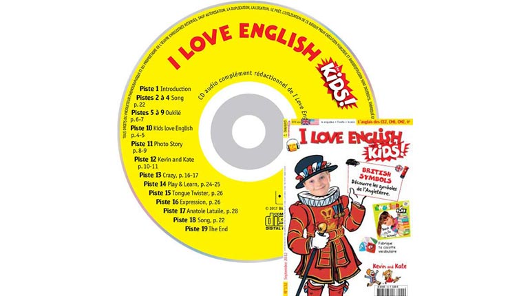 couverture I Love English for Kids n°132, septembre 2012, avec CD audio