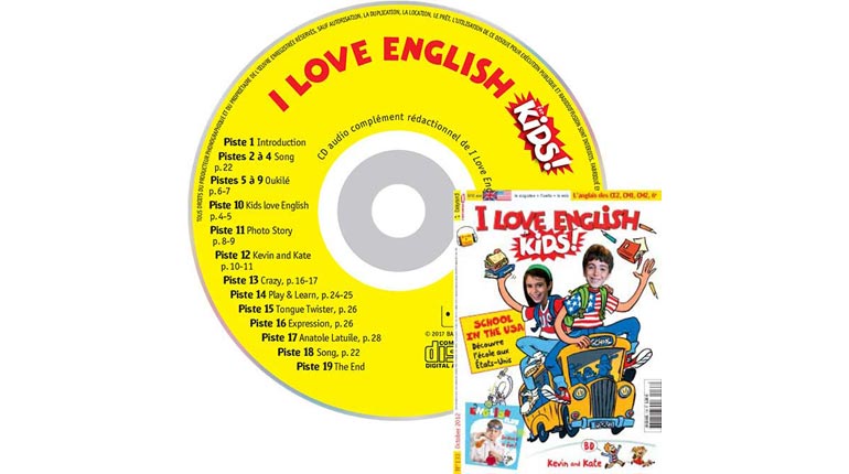 couverture I Love English for Kids n°133, octobre 2012, avec CD audio