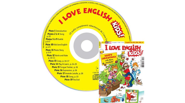 couverture I Love English for Kids n°135, décembre 2012, avec CD audio