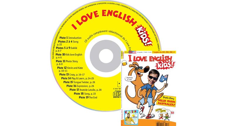 couverture I Love English for Kids n°136, janvier 2013, avec CD audio