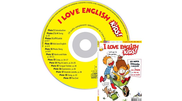 couverture I Love English for Kids n°139, avril 2013, avec CD audio