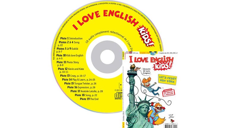 couverture I Love English for Kids n°143, octobre 2013, avec CD audio