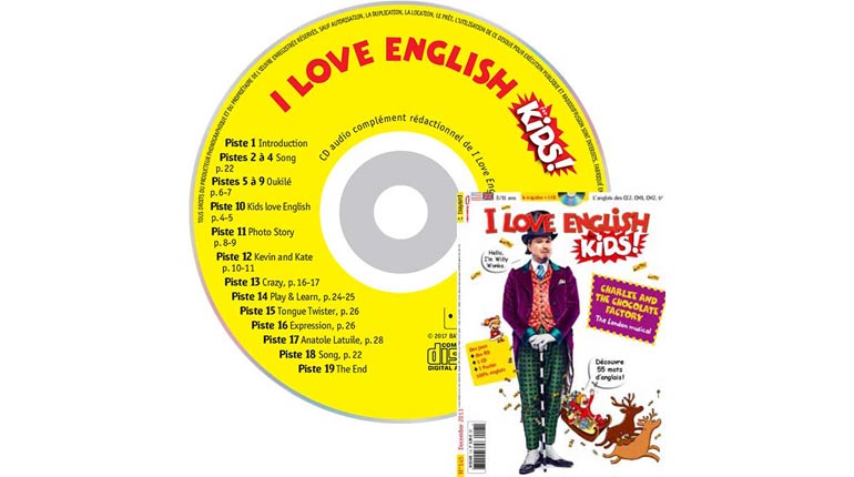 couverture I Love English for Kids n°145, décembre 2013, avec CD audio