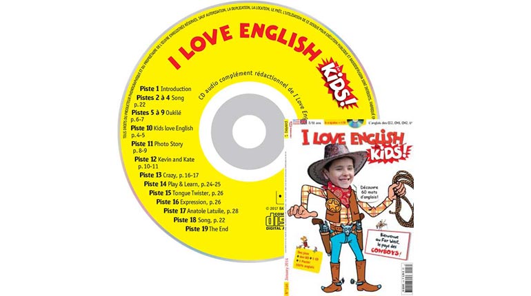 couverture I Love English for Kids n°146, janvier 2014, avec CD audio