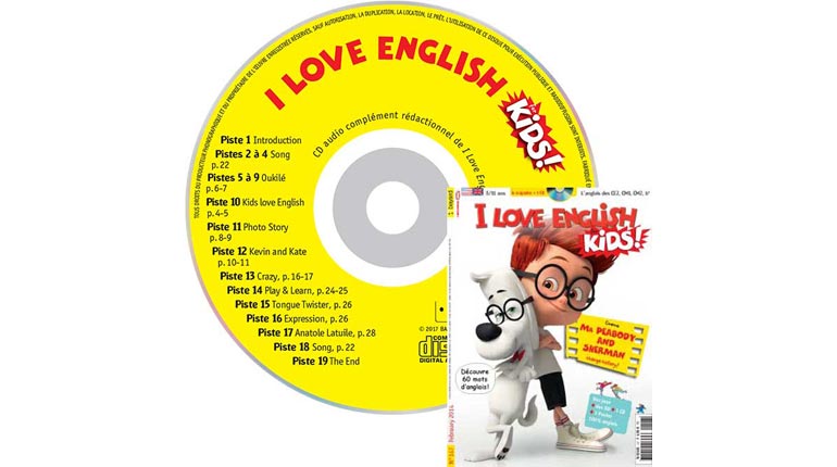 couverture I Love English for Kids n°147, février 2014, avec CD audio