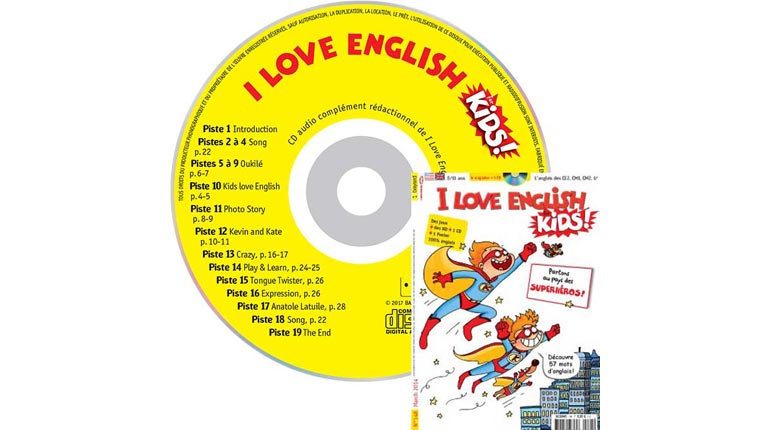 couverture I Love English for Kids n°148, mars 2014, avec CD audio