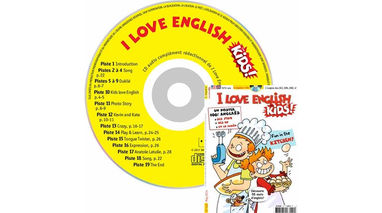 couverture I Love English for Kids n°151, juin 2014, avec CD audio