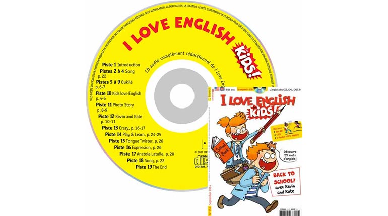 couverture I Love English for Kids n°153, septembre 2014, avec CD audio