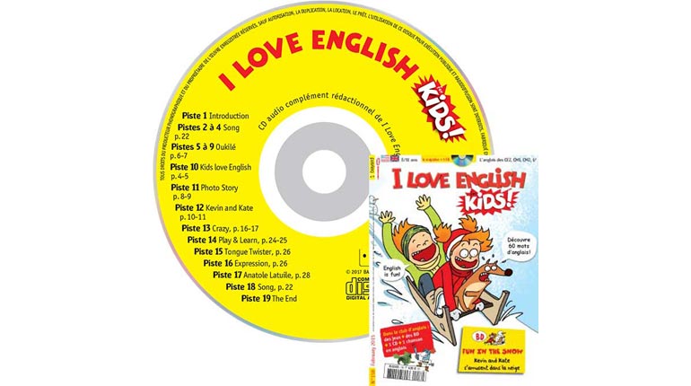 couverture I Love English for Kids n°158, février 2015, avec CD audio