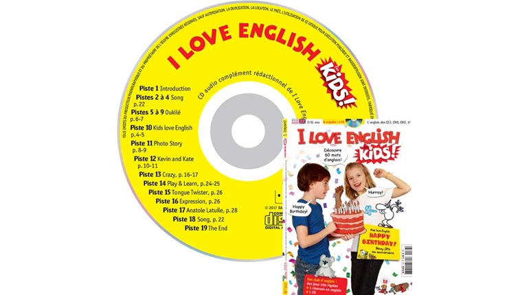 couverture I Love English for Kids n°162, juin 2015, avec CD audio