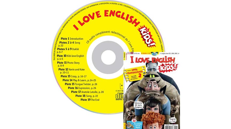 couverture I Love English for Kids n°165, octobre 2015, avec CD audio