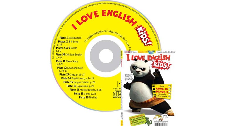 couverture I Love English for Kids n°171, avril 2016, avec CD audio