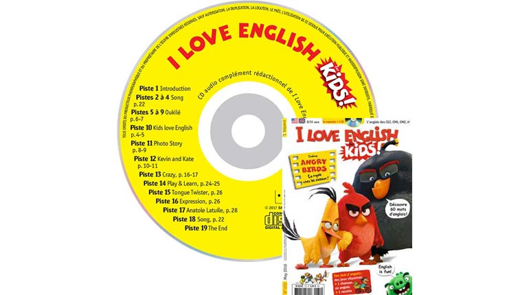 couverture I Love English for Kids n°172, mai 2016, avec CD audio