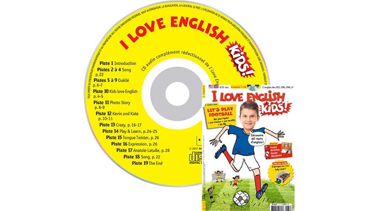 couverture I Love English for Kids n°173, juin 2016, avec CD audio