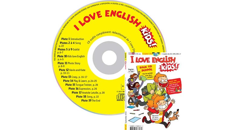 couverture I Love English for Kids n°175, septembre 2016, avec CD audio