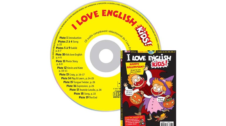 couverture I Love English for Kids n°177, novembre 2016, avec CD audio