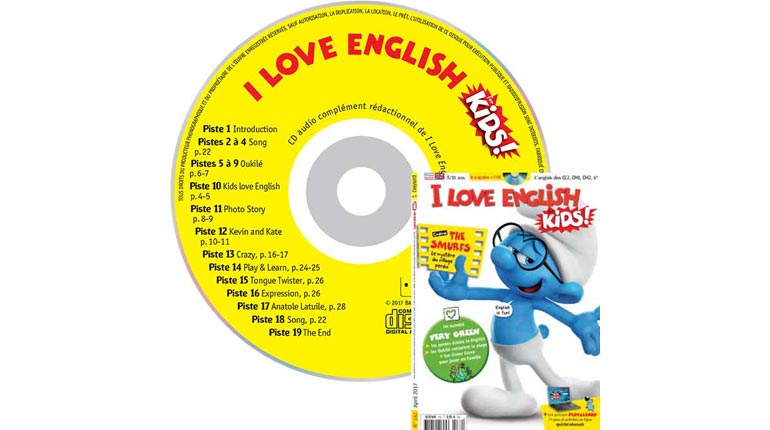 couverture I Love English for Kids n°182, avril 2017, avec CD audio