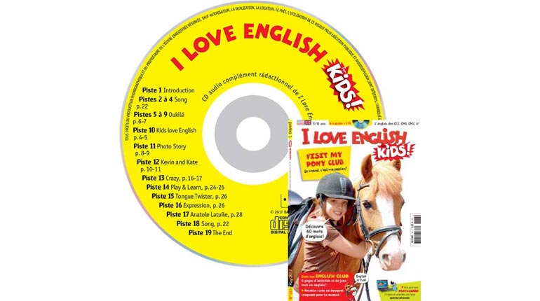 couverture I Love English for Kids n°183, mai 2017, avec CD audio