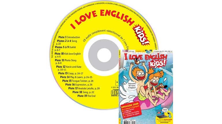 couverture I Love English for Kids n°184, juin 2012, avec CD audio