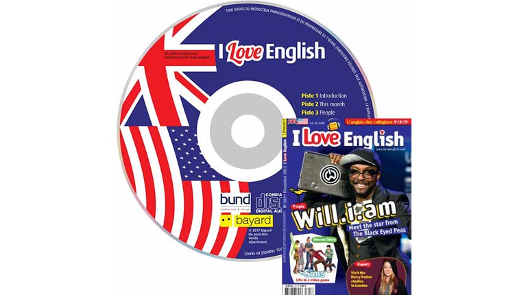 couverture I Love English n°203, décembre 2012, avec CD audio