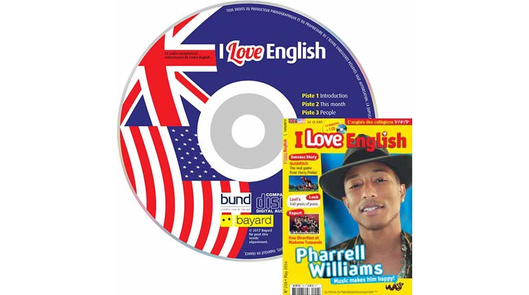 couverture I Love English n°218, mai 2014, avec CD audio