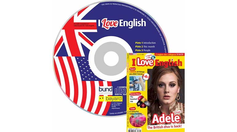 couverture I Love English n°238, mars 2016, avec CD audio