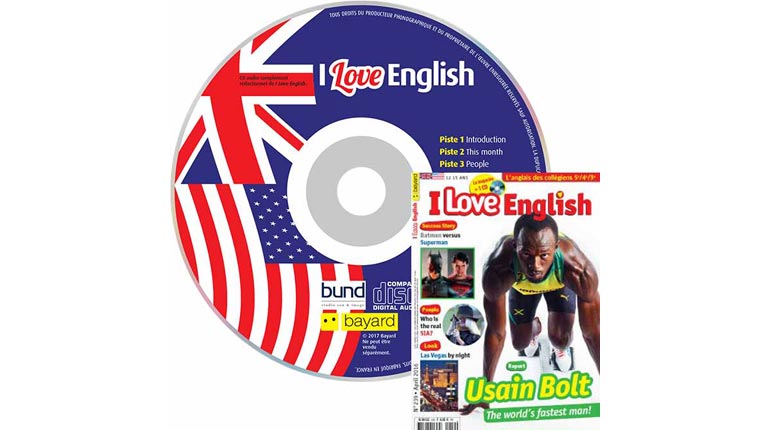 couverture I Love English n°239, avril 2016, avec CD audio