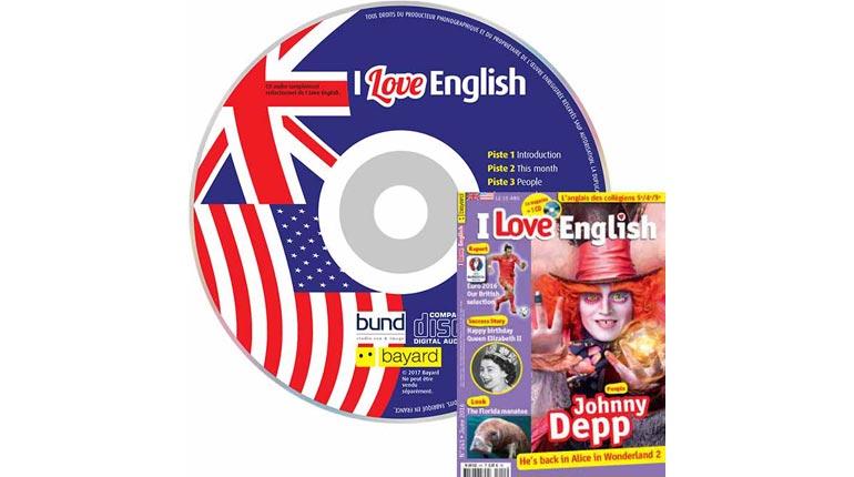 couverture I Love English n°241, juin 2016, avec CD audio