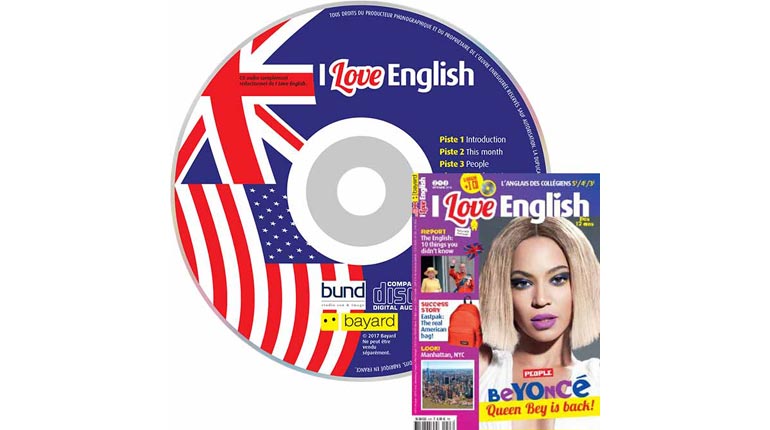 couverture I Love English n°243, septembre 2016, avec CD audio