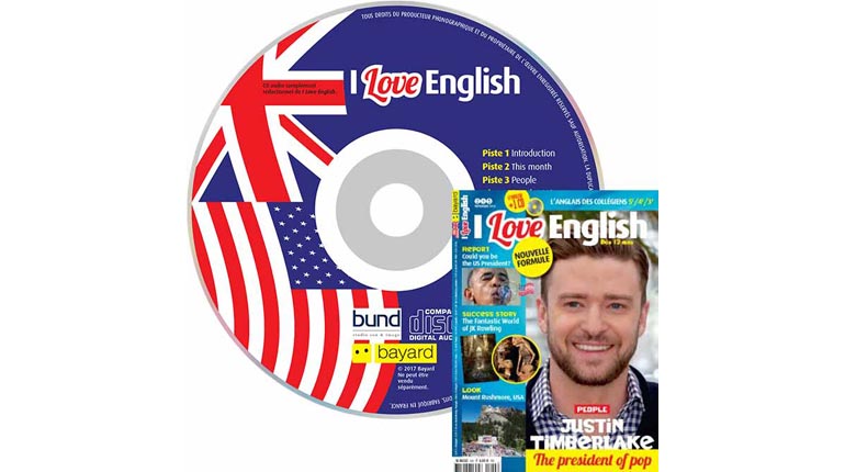 couverture I Love English n°245, novembre 2016, avec CD audio