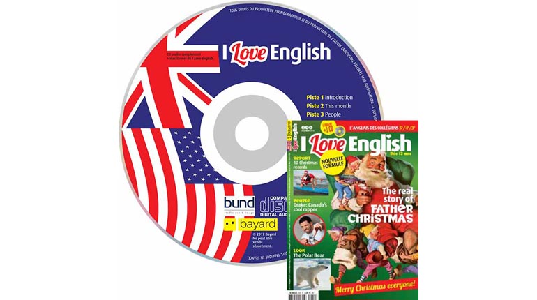 couverture I Love English n°246, décembre 2016, avec CD audio