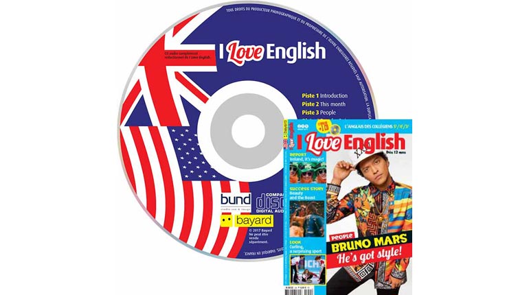 couverture I Love English n°249, mars 2017, avec CD audio