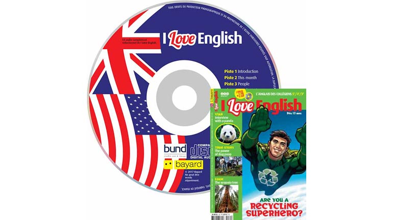 couverture I Love English n°250, avril 2017, avec CD audio