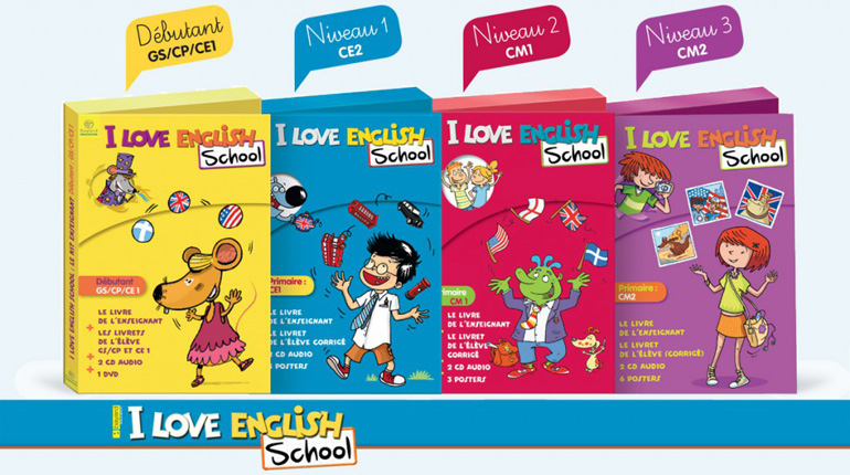 Pour les enseignants : I Love English School - 4 malettes