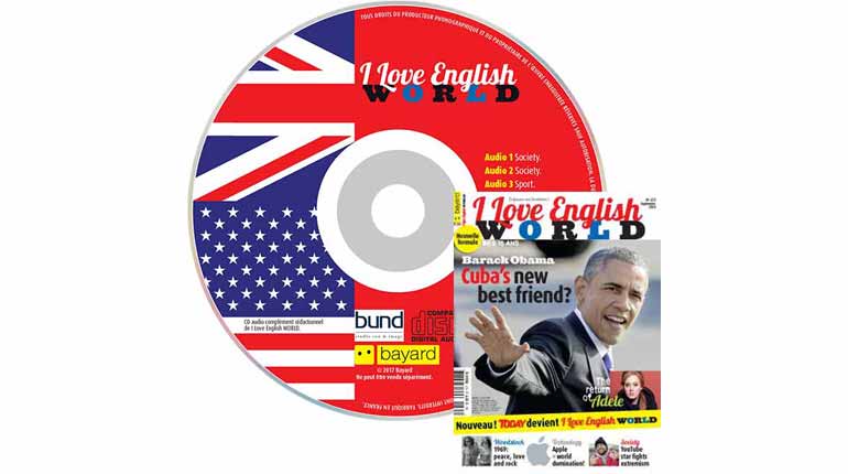 couverture I Love English World n°275, septembre 2015, avec CD audio