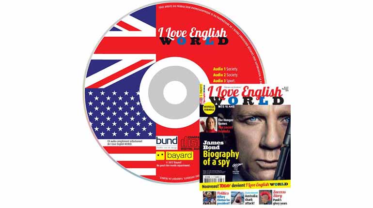 couverture I Love English World n°278, décembre 2015, avec CD audio