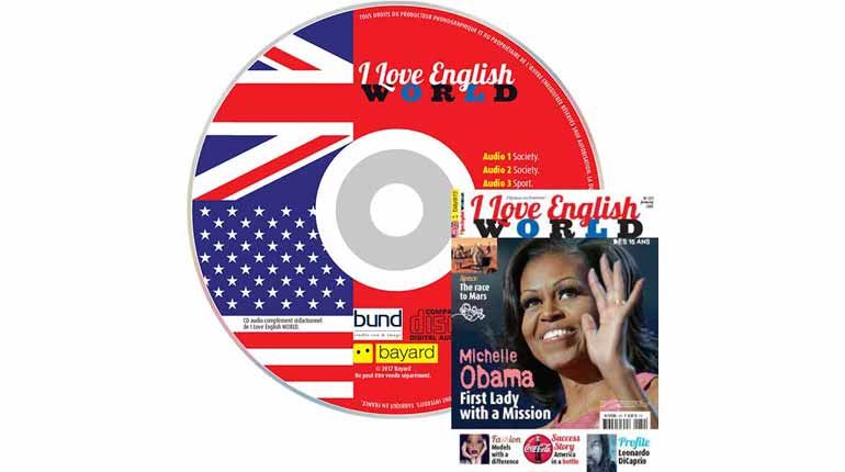 couverture I Love English World n°279, janvier 2016, avec CD audio