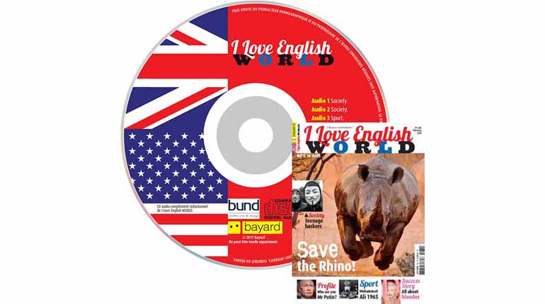 couverture I Love English World n°280, février 2016, avec CD audio