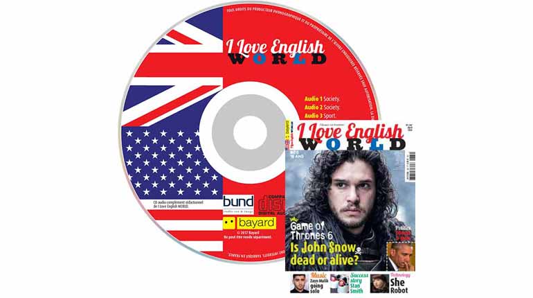 couverture I Love English World n°282, avril 2016, avec CD audio