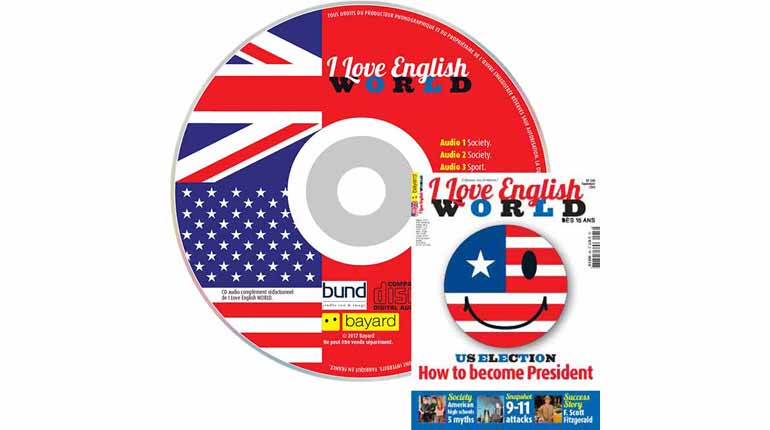 couverture I Love English World n°286, septembre 2016, avec CD audio