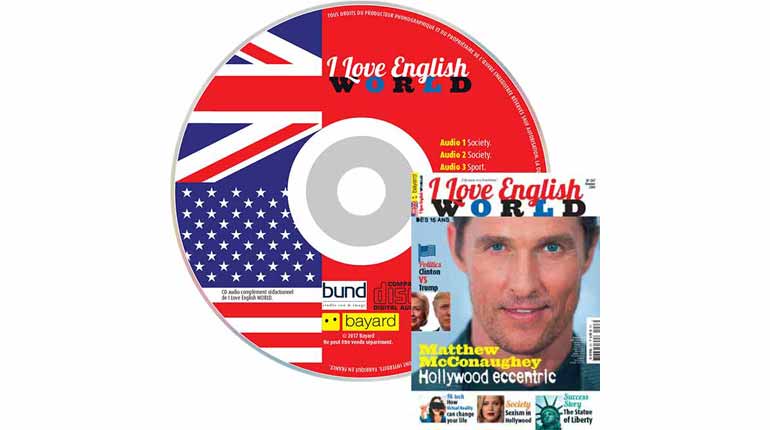 couverture I Love English World n°287, octobre 2016, avec CD audio