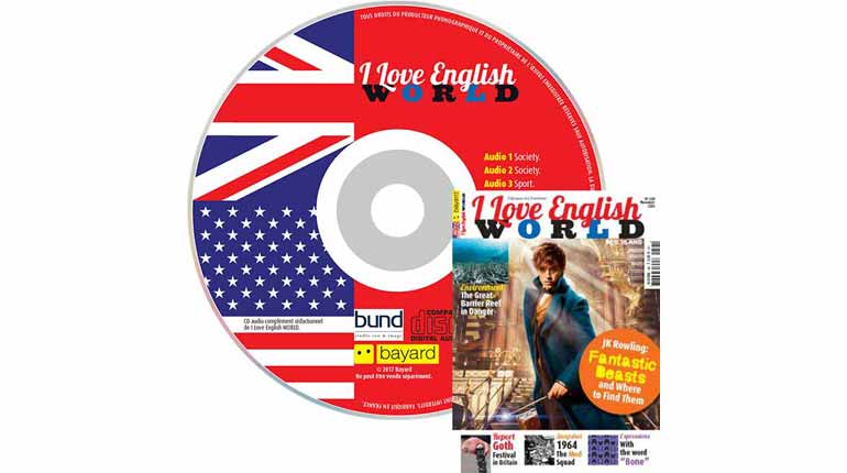 couverture I Love English World n°288, novembre 2016, avec CD audio