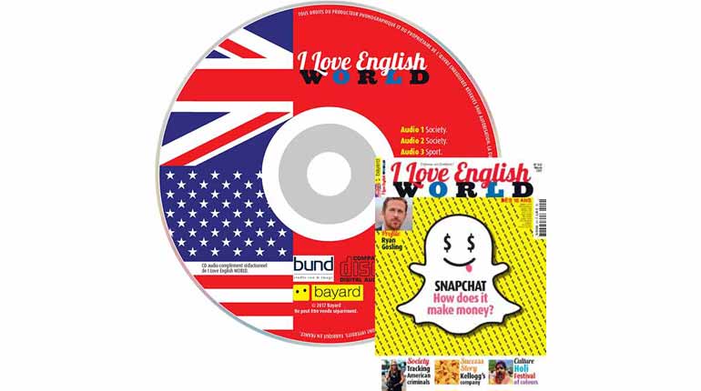 couverture I Love English World n°292, mars 2017, avec CD audio