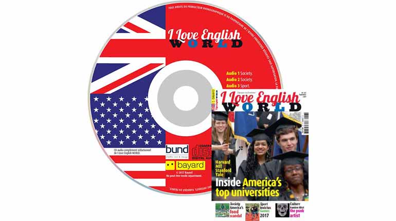 couverture I Love English World n°297, septembre 2017, avec CD audio