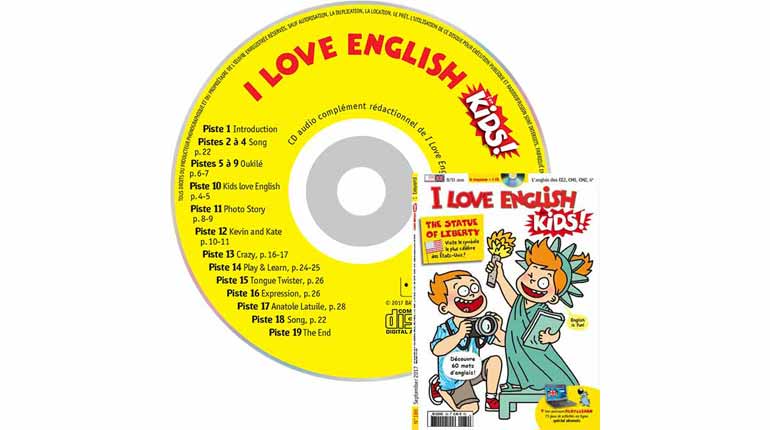 couverture I Love English for Kids n°186, septembre 2017, avec CD audio