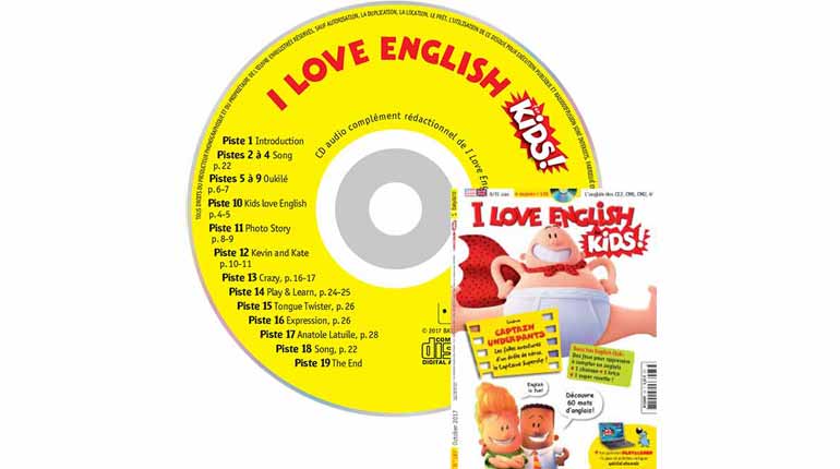 couverture I Love English for Kids n°187, octobre 2017, avec CD audio