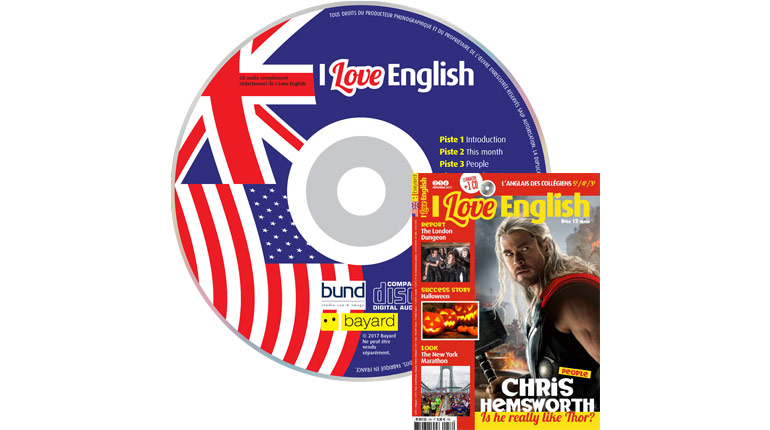 couverture I Love English n°256, novembre 2017, avec CD audio