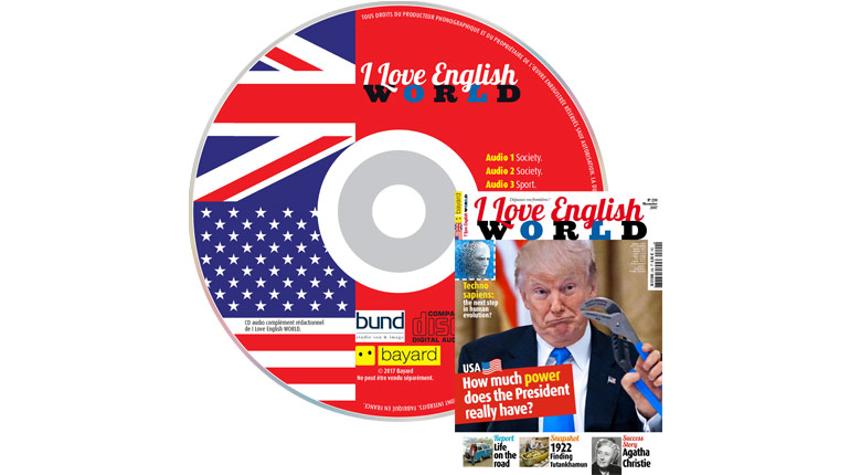 couverture I Love English World n°299, novembre 2017, avec CD audio