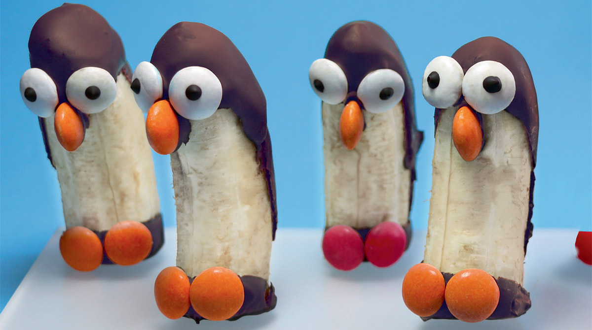 © Photo : Maureen Nicolas. Banana penguins, I Love English for Kids! n°245, janvier 2023.