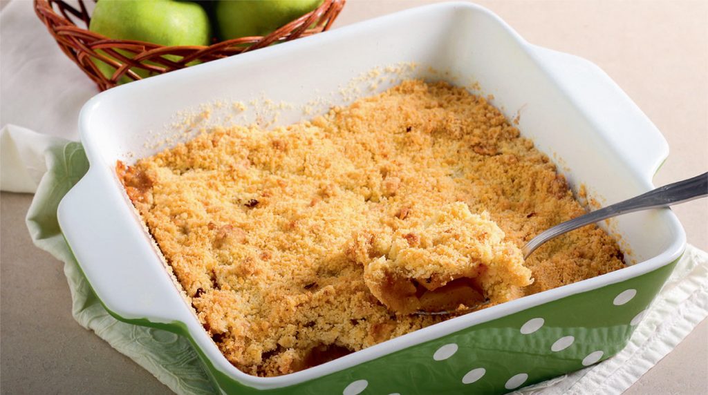 © Photo : manyakotic/AdobeStock. Apple crumble, I Love English n°317, mai 2023.